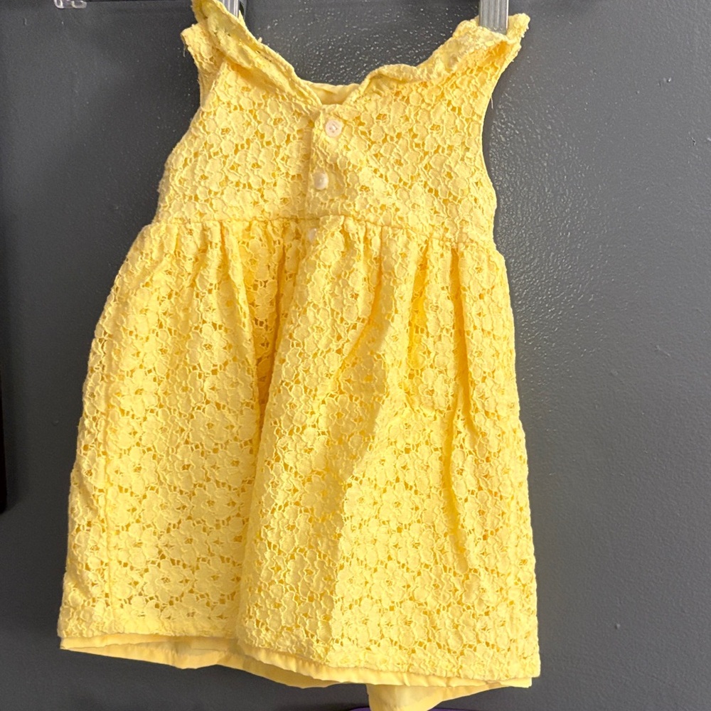 Carter's Sunny Yellow Baby Dress 12 Months - Picture 3 of 6